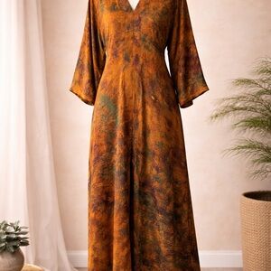 Multicolor Kimono with Pants